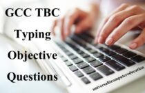 GCC TBC Typing Objective Questions Universal IT Computer Education